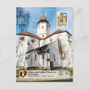 Postal Aldea UNESCO de Prejmer-Tartlau (edición de sello)