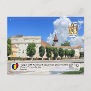 Postal Aldea UNESCO de Prejmer-Tartlau (edición de sello)