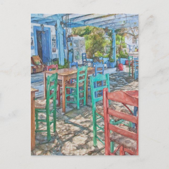 Postal Aldea Zia, Isla Kos, Grecia (Anverso)