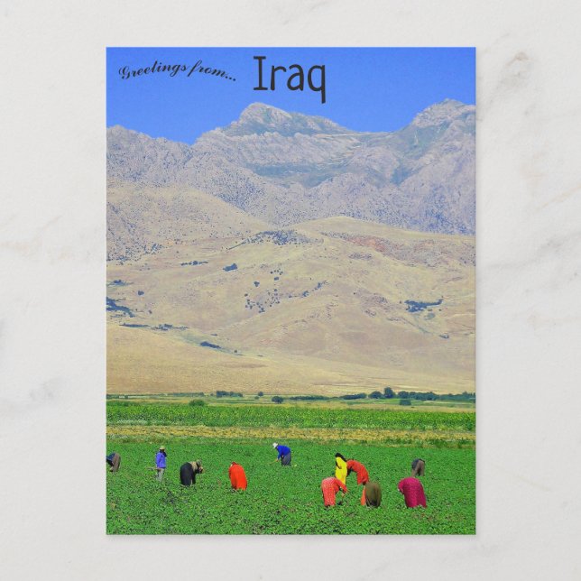 Postal aldeanos kurdos iraquíes en Irak (Anverso)