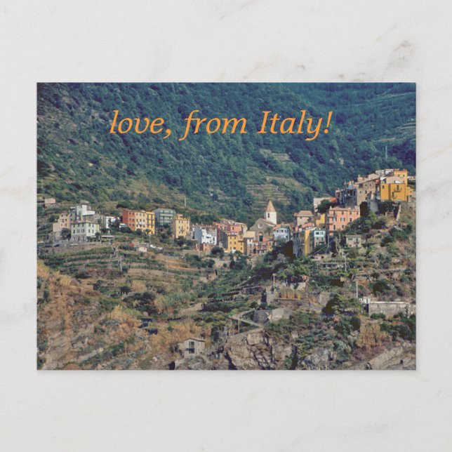 POSTAL "ALDEAS ITALIANAS LATERALES/ZONA CINQUE TERRE (Anverso)