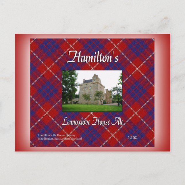 Postal Ale de la Casa Lennoxlove de Hamilton (Anverso)