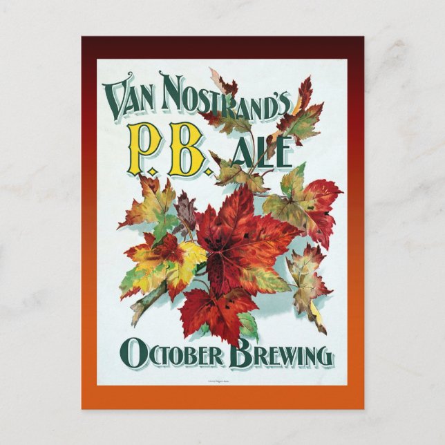 Postal Ale de Octubre de Van Nostrand (Anverso)