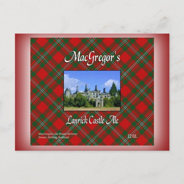 Postal Ale, el castillo de Lanrick de MacGregor (Anverso)