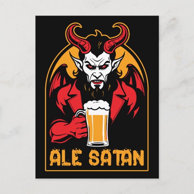 Postal Ale Satan - Beer Beer (Anverso)