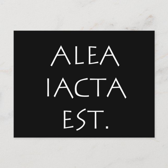 Postal Alea Iacta Est (Anverso)