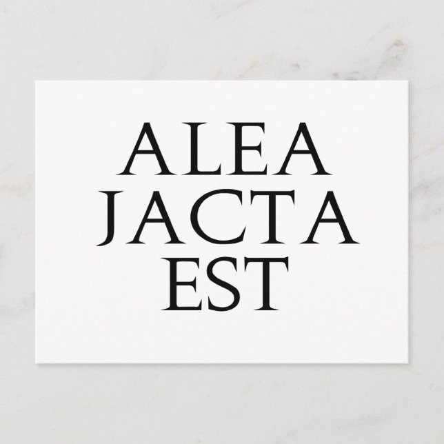 Postal Alea Jacta Est (Anverso)
