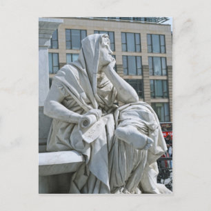 Postal Alegoría de filosofía del monumento a Schiller en 