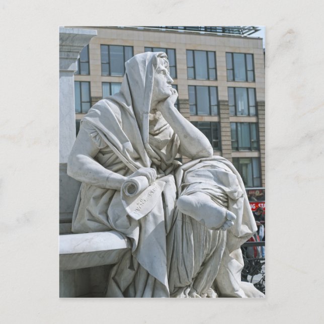 Postal Alegoría de la Filosofía del Monumento a Schiller  (Anverso)