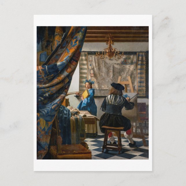 Postal Alegoría de la pintura | Johannes Vermeer | (Anverso)