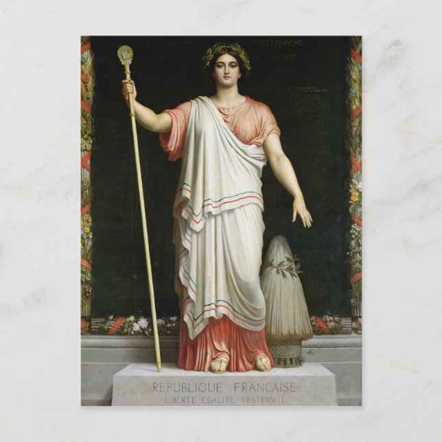 Postal Alegoría de la República, 1848 (Anverso)