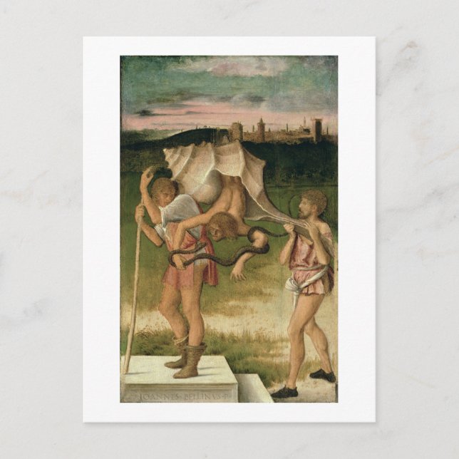 Postal Alegoría de la sabiduría (petróleo en el panel) (Anverso)