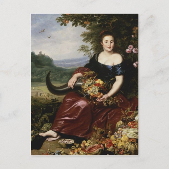 Postal Alegoría de la Tierra (Anverso)