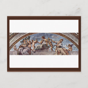 Postal Alegoría De La Virtud Por Raffael (Mejor Calidad)