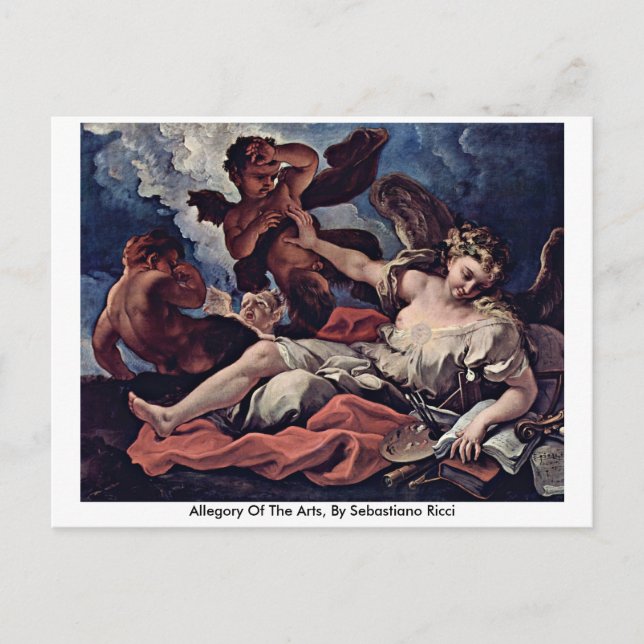Postal Alegoría De Las Artes, Por Sebastiano Ricci (Anverso)