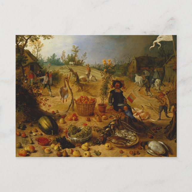 Postal Alegoría del otoño (Anverso)