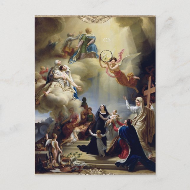 Postal Alegoría en honor al nacimiento de Henri de (Anverso)