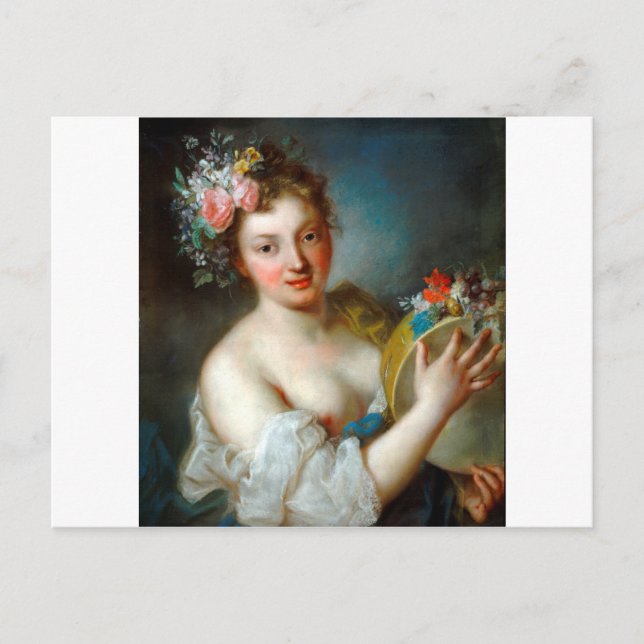 Postal Alegoría musical de Rosalba Carriera (Anverso)