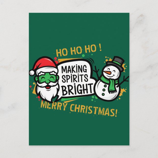 Postal Alegrando Espíritus Navideños (Anverso)