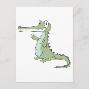 Postal Alegre cocodrilo gavial gavial