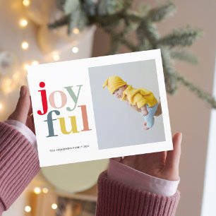 Postal Alegre Colorido Y Foto Felices Fiestas