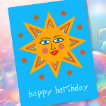 Postal Alegre PERSONALIZADO de cumpleaños<br><div class="desc">Agregue su propio texto al frente y al reverso,  o cambie los colores. ¡Echa un vistazo a mi tienda por más!</div>