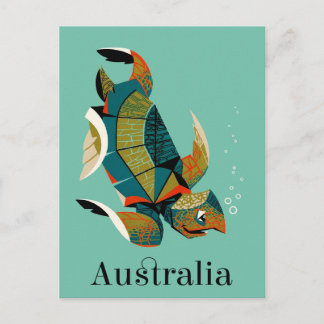 Postal Alegre tortuga marina australiana
