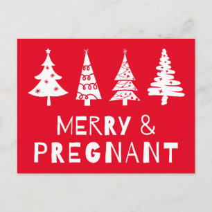 Postal Alegre y embarazada en Navidad