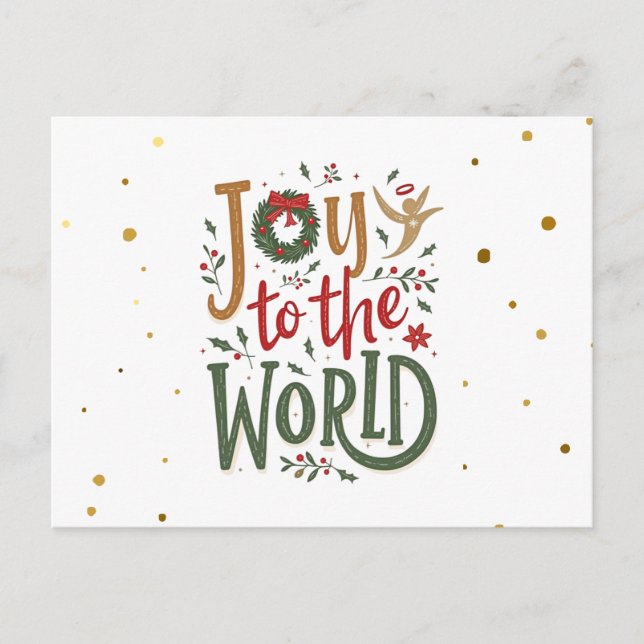 Postal Alegría A La Postcarta De Los Navidades Del Mundo (Anverso)