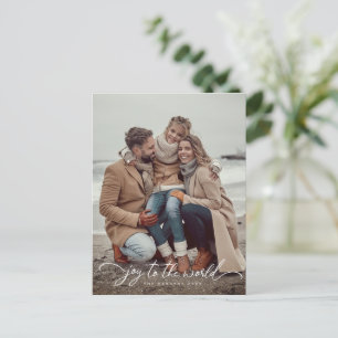 Postal Alegría a los Navidades de guión del mundo/Foto de