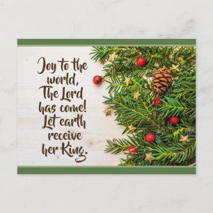 Postal Alegría al mundo El Señor ha venido, Navidades Car