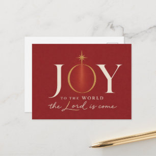 Postal ALEGRÍA AL MUNDO   Navidad Cristiana