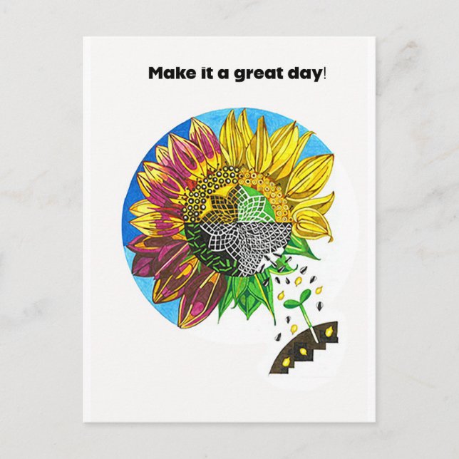 Postal Alegría de Girasol (Anverso)