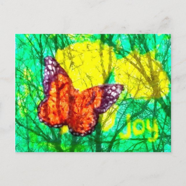 Postal alegría de la mariposa (Anverso)