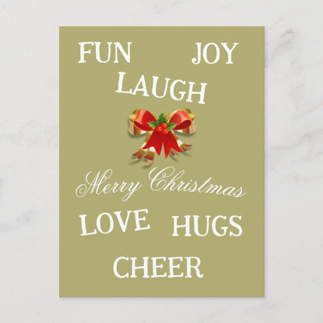 Postal Alegría de los Navidades Postcard (Anverso)