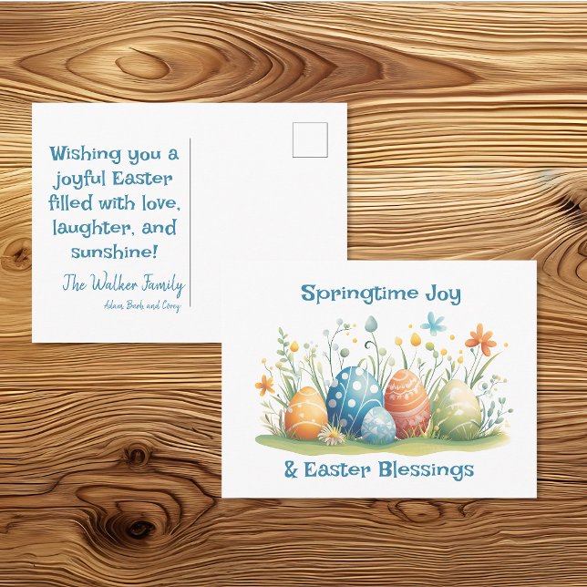 Postal Alegría de primavera y bendiciones de Pascua (Subido por el creador)