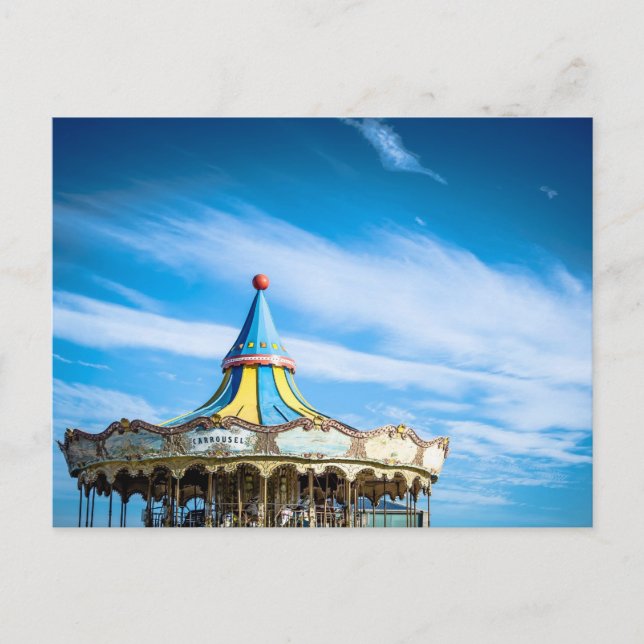 Postal Alegría del cielo azul en Barcelona (Anverso)