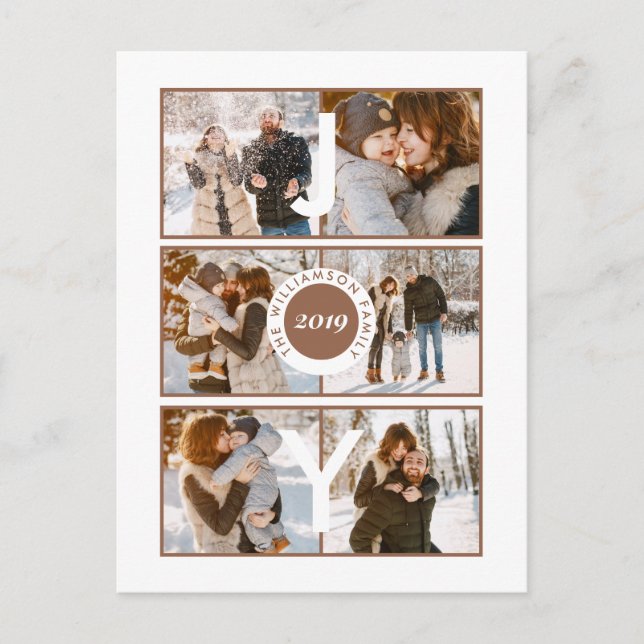 Postal Alegría | Fotos modernas 6 Navidades familiares sa (Anverso)