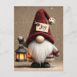 Postal ALEGRÍA INVERNAL: Gnomo de Navidad Téjido Lindo