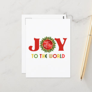 Postal Alegría por la corona de los Navidades del mundo