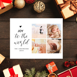 Postal Alegría Por La Navidad Del Collage Mundial Cuatro