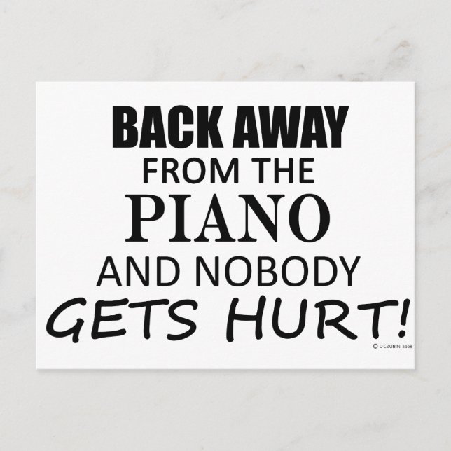 Postal Alejado Del Piano (Anverso)