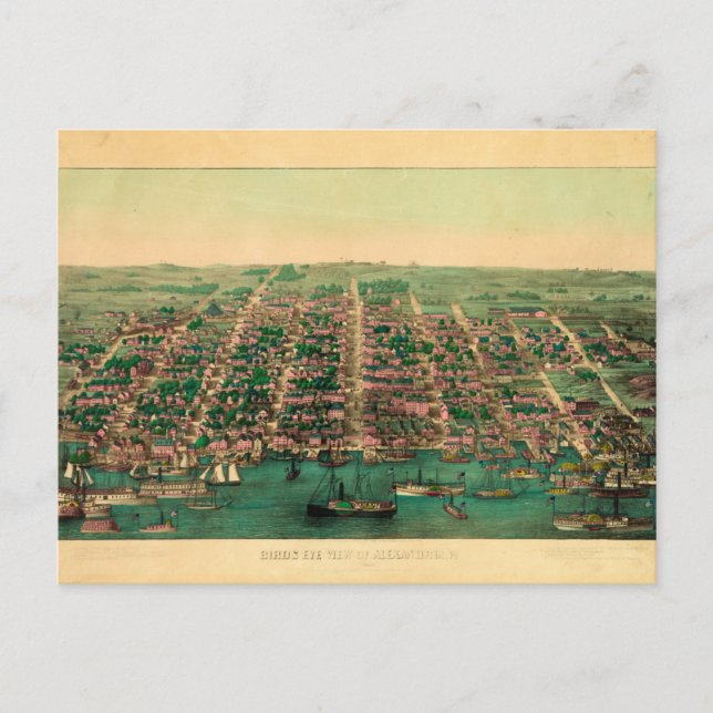 Postal Alejandría, Virginia (1863) (Anverso)