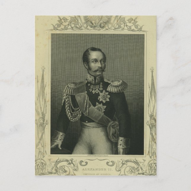 Postal Alejandro II de Rusia (Anverso)