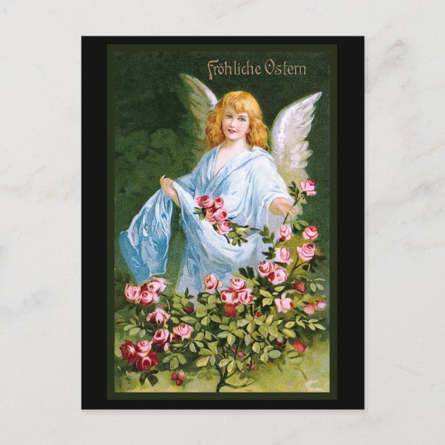 Postal Alemán vintage "Frohliche Ostern" (Anverso)