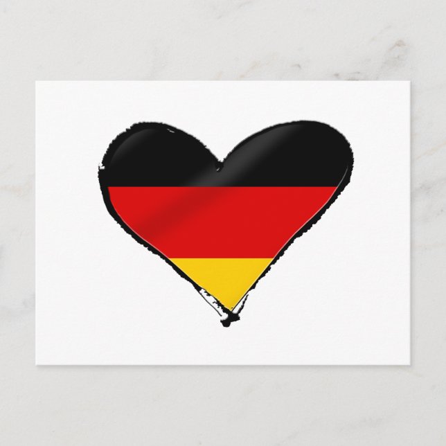 Postal Alemania ama el corazón - Mi gran corazón alemán (Anverso)