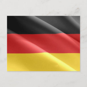 Postal Alemania - Bandera ondeando -