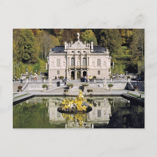 Postal Alemania, Baviera, Castillo de Linderhof. Linderho (Anverso)