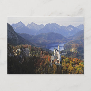 Postal Alemania, Baviera, Castillo Neuschwanstein. Doble