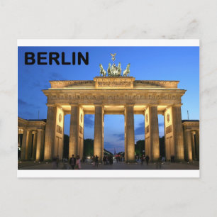 Postal Alemania Berlín Brandenburger Tor abraza